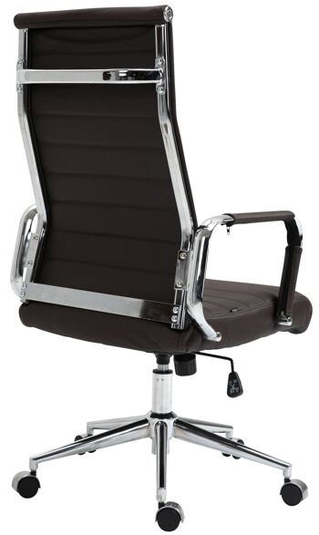 Pirri Chaise de bureau Cuir véritable Marron 15x66cm 3