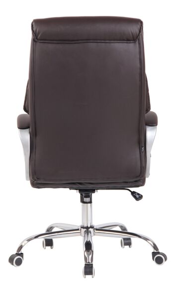 Letojanni Chaise de Bureau Simili Cuir Marron 17x65cm 5