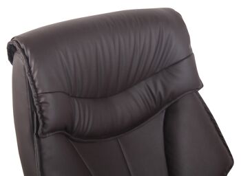 Letojanni Chaise de Bureau Simili Cuir Marron 17x65cm 6