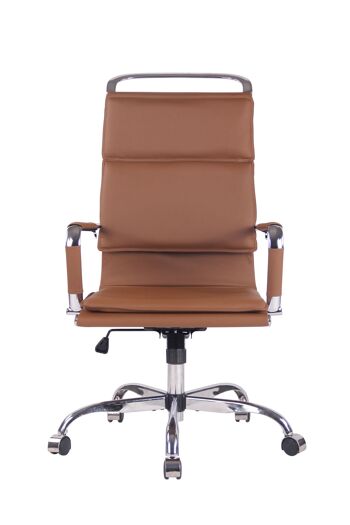 Colelli Chaise de Bureau Simili Cuir Marron 13x63cm 2