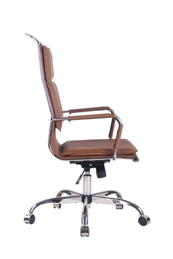 Colelli Chaise de Bureau Simili Cuir Marron 13x63cm 3