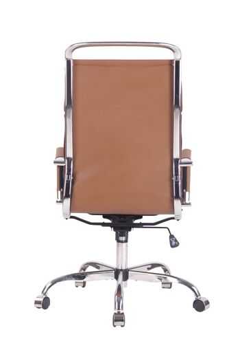 Colelli Chaise de Bureau Simili Cuir Marron 13x63cm 4