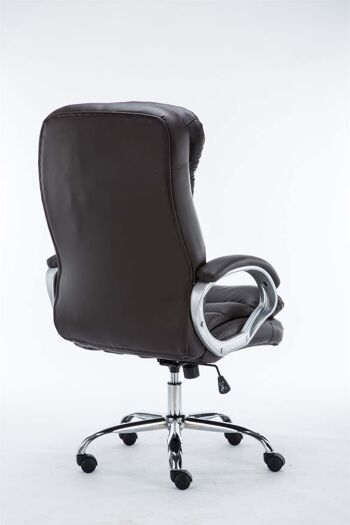 Ossuccio Chaise de Bureau Simili Cuir Marron 16x77cm 6