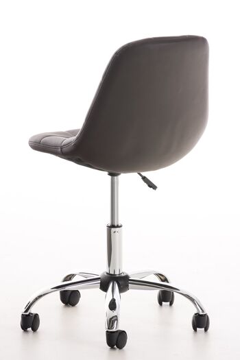 Genola Chaise de Bureau Simili Cuir Marron 8x55cm 3
