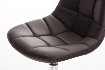 Genola Chaise de Bureau Simili Cuir Marron 8x55cm 4