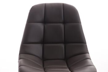 Genola Chaise de Bureau Simili Cuir Marron 8x55cm 5