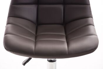 Genola Chaise de Bureau Simili Cuir Marron 8x55cm 6