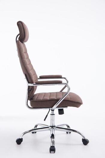 Bioglio Chaise de Bureau Tissu Marron 16x67cm 2