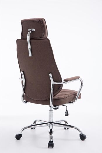Bioglio Chaise de Bureau Tissu Marron 16x67cm 3