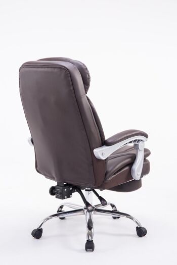Strutto Chaise de Bureau Cuir Artificiel Marron 20x67cm 3