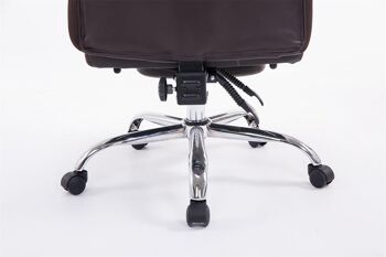 Strutto Chaise de Bureau Cuir Artificiel Marron 20x67cm 7