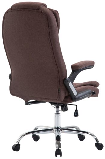 Chaise de bureau Trunca en tissu marron 16x78cm 4