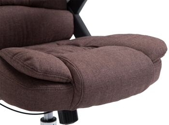 Chaise de bureau Trunca en tissu marron 16x78cm 6