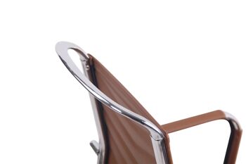 Clementi Chaise de Bureau Simili Cuir Marron 11x64cm 6