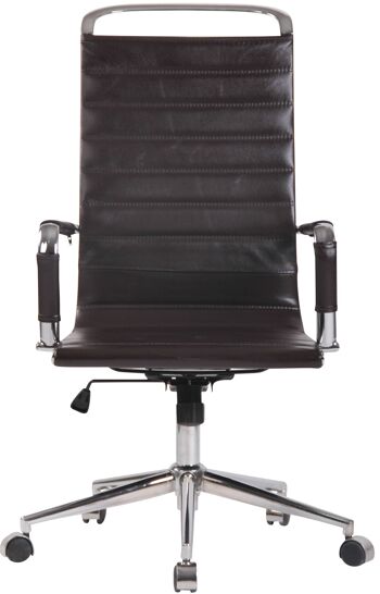 Rotzo Chaise de bureau Cuir artificiel Marron 12x65cm 2