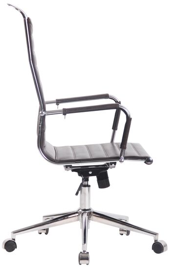 Rotzo Chaise de bureau Cuir artificiel Marron 12x65cm 3