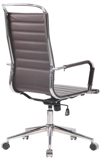 Rotzo Chaise de bureau Cuir artificiel Marron 12x65cm 4