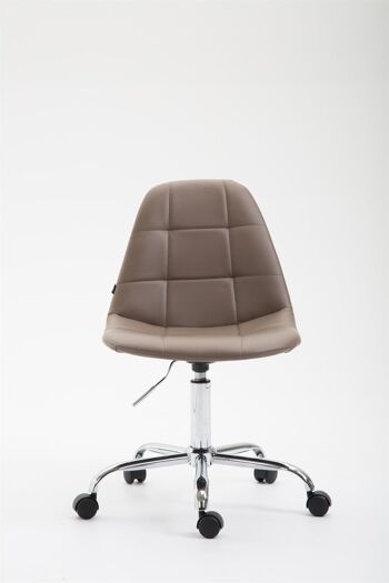 Serdiana Chaise de Bureau Cuir Artificiel Marron 7x56cm 2