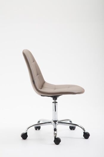 Serdiana Chaise de Bureau Cuir Artificiel Marron 7x56cm 3