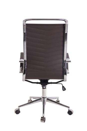 Pollone Chaise de Bureau Simili Cuir Marron 12x65cm 4