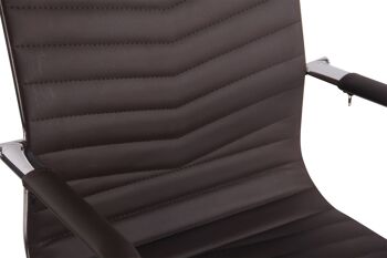Pollone Chaise de Bureau Simili Cuir Marron 12x65cm 6