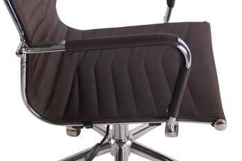 Pollone Chaise de Bureau Simili Cuir Marron 12x65cm 7