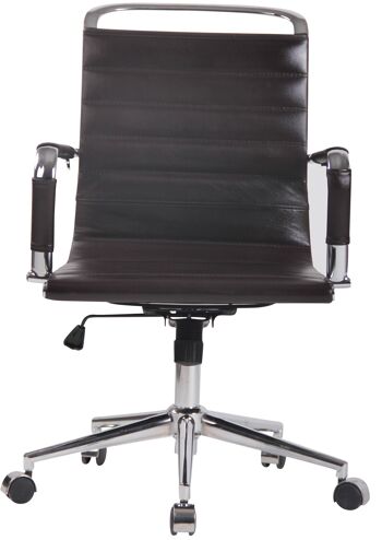 Gaudello Chaise de Bureau Simili Cuir Marron 11x62cm 2