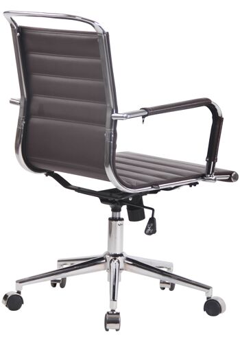Gaudello Chaise de Bureau Simili Cuir Marron 11x62cm 4