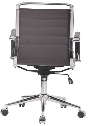 Gaudello Chaise de Bureau Simili Cuir Marron 11x62cm 5