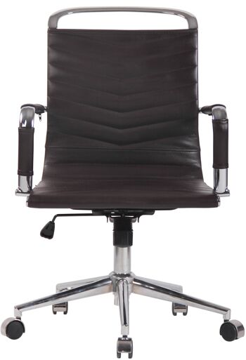 Forio Chaise de Bureau Cuir Artificiel Marron 11x64cm 2