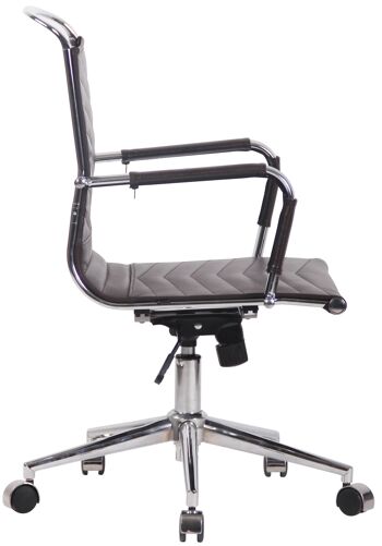 Forio Chaise de Bureau Cuir Artificiel Marron 11x64cm 3