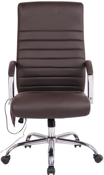 Zerbino Chaise de Bureau Cuir Artificiel Marron 19x72cm 2