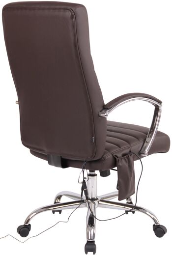 Zerbino Chaise de Bureau Cuir Artificiel Marron 19x72cm 4