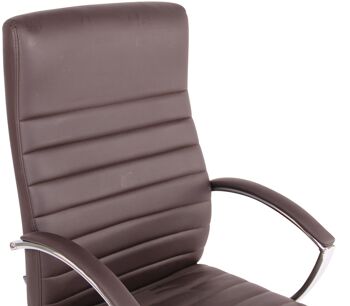 Zerbino Chaise de Bureau Cuir Artificiel Marron 19x72cm 5