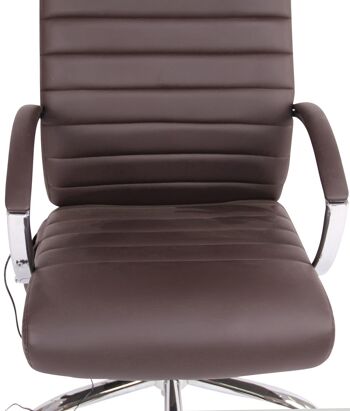 Zerbino Chaise de Bureau Cuir Artificiel Marron 19x72cm 6