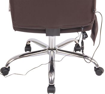 Zerbino Chaise de Bureau Cuir Artificiel Marron 19x72cm 8