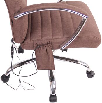 Monterosi Chaise de Bureau Similicuir Marron 19x72cm 6