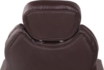 Cantalupa Chaise de Bureau Simili Cuir Marron 17x71cm 4