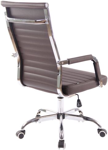 Cabras Chaise de Bureau Cuir Artificiel Marron 11x63cm 3
