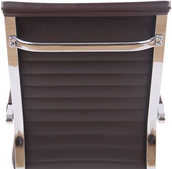 Cabras Chaise de Bureau Cuir Artificiel Marron 11x63cm 5