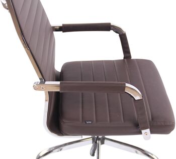 Cabras Chaise de Bureau Cuir Artificiel Marron 11x63cm 6