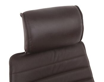 Armeno Chaise de bureau Cuir véritable Marron 16x57cm 6