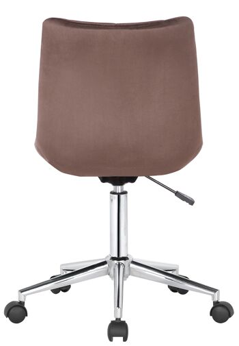 Jonico Chaise de bureau Velours Marron 7x62cm 5