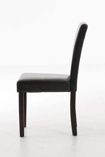 Serromaio Chaise de salle à manger Cuir artificiel Marron 6x47cm 3