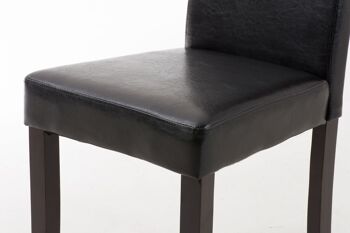 Serromaio Chaise de salle à manger Cuir artificiel Marron 6x47cm 5