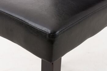 Serromaio Chaise de salle à manger Cuir artificiel Marron 6x47cm 6