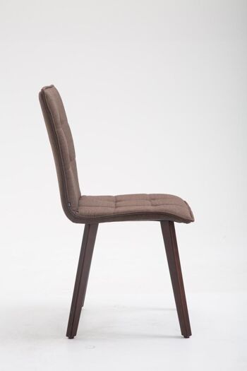 Atesia Chaise de Salle à Manger Tissu Marron 6x52cm 2