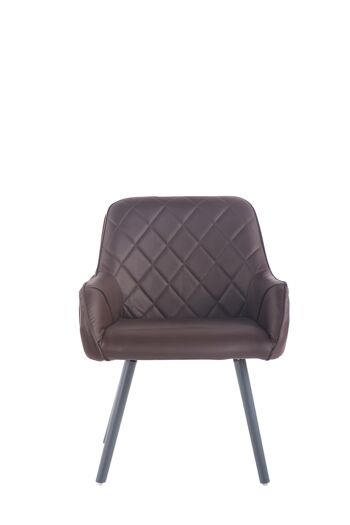 Rongolise Chaise de salle à manger Cuir artificiel Marron 9x58cm 2