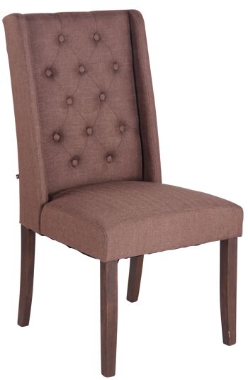 Bosaro Chaise de salle à manger Tissu Marron 10x63cm 1