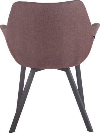Solemar Chaise de salle à manger Tissu Marron 8x60cm 4